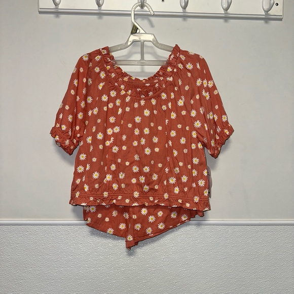 NEW girls Wonder Nation 2 piece Set (14-16) plus burnt Orange w/flowers boho - Picture 7 of 9
